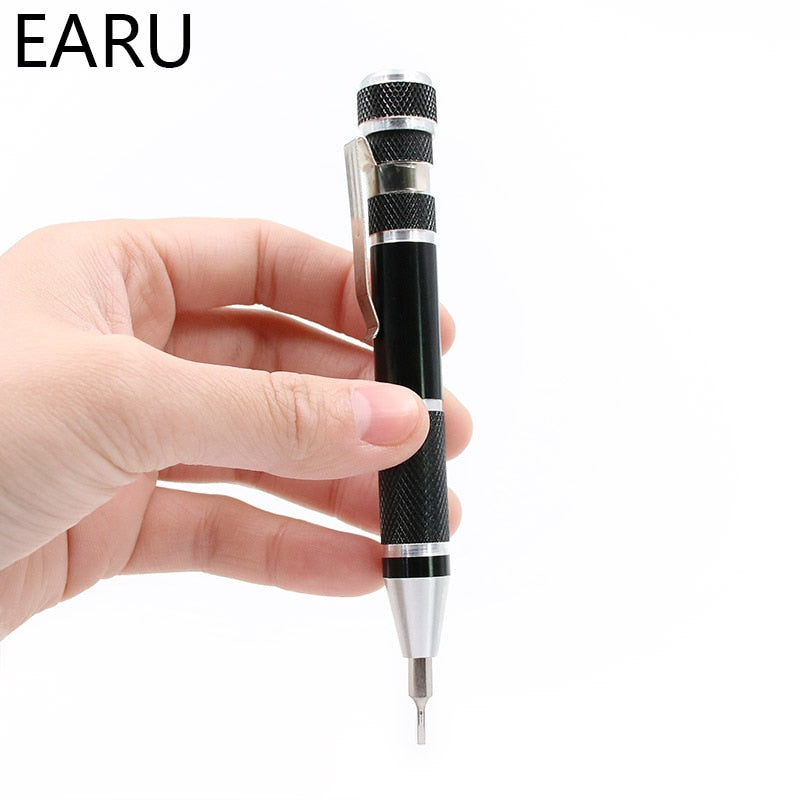 8 In 1 Mini Aluminum Precision Pen Screw Driver Set  for Cell Phone - KiwisLove