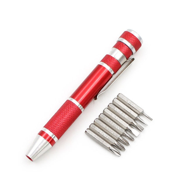 8 In 1 Mini Aluminum Precision Pen Screw Driver Set  for Cell Phone - KiwisLove