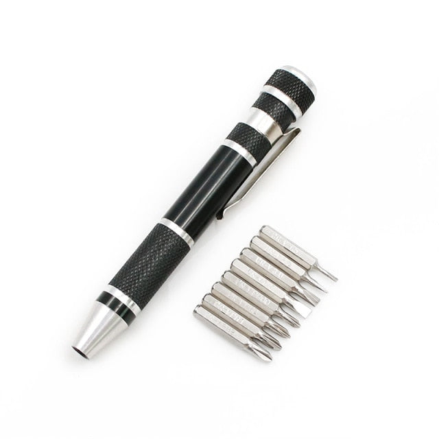 8 In 1 Mini Aluminum Precision Pen Screw Driver Set  for Cell Phone - KiwisLove