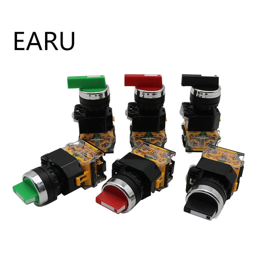 22MM Selector Knob Rotary Switch Latching Momentary 10A 400V Power - KiwisLove