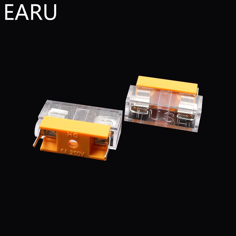 10pcs Panel Mount PCB for 5*20mm Glass Tube Fuse Holder Case - KiwisLove