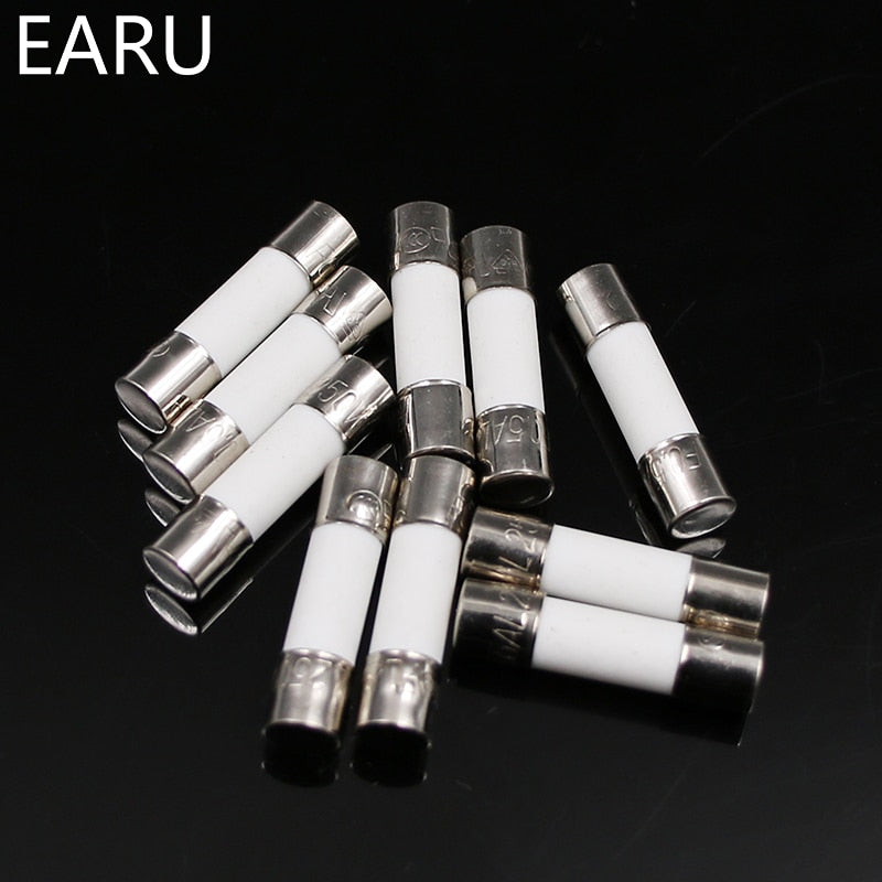 100pcs Ceramic Fuse 5mm x 20mm Slow Blow 250V Circuit Breaker Car Cigar O - KiwisLove