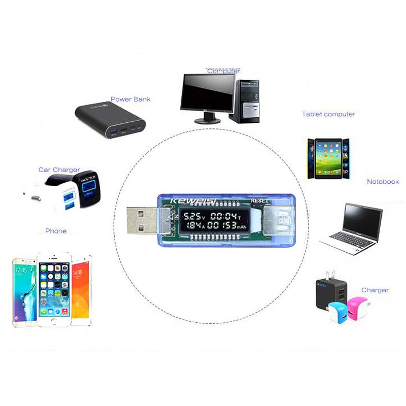 3 in 1 Battery Tester Voltage Current Detector Mobile Power Meter USB Charger Doctor - KiwisLove