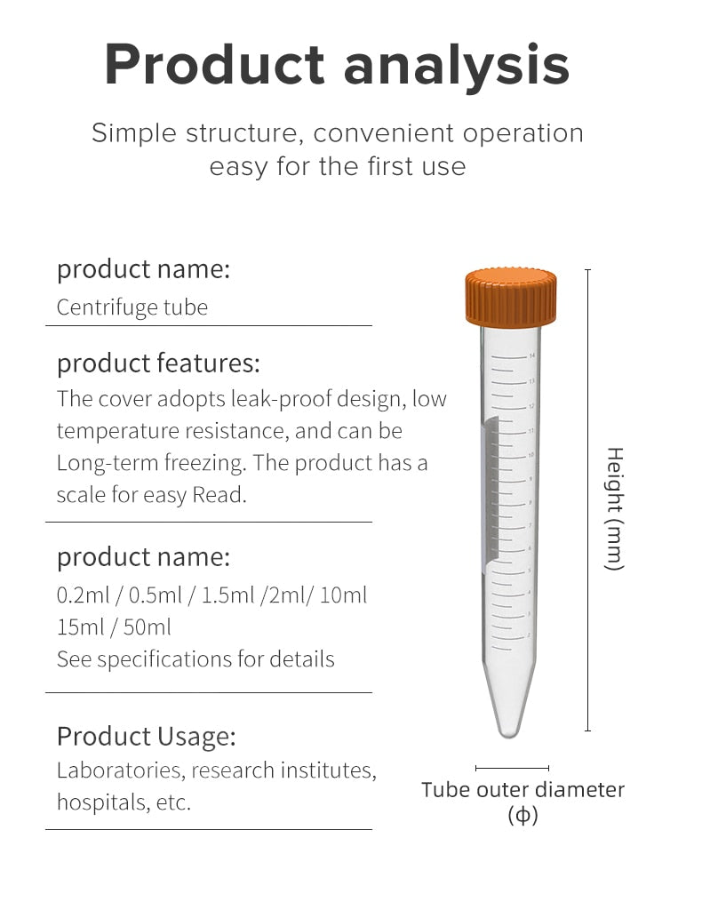 Mini Plastic centrifuge tube graduation - KiwisLove