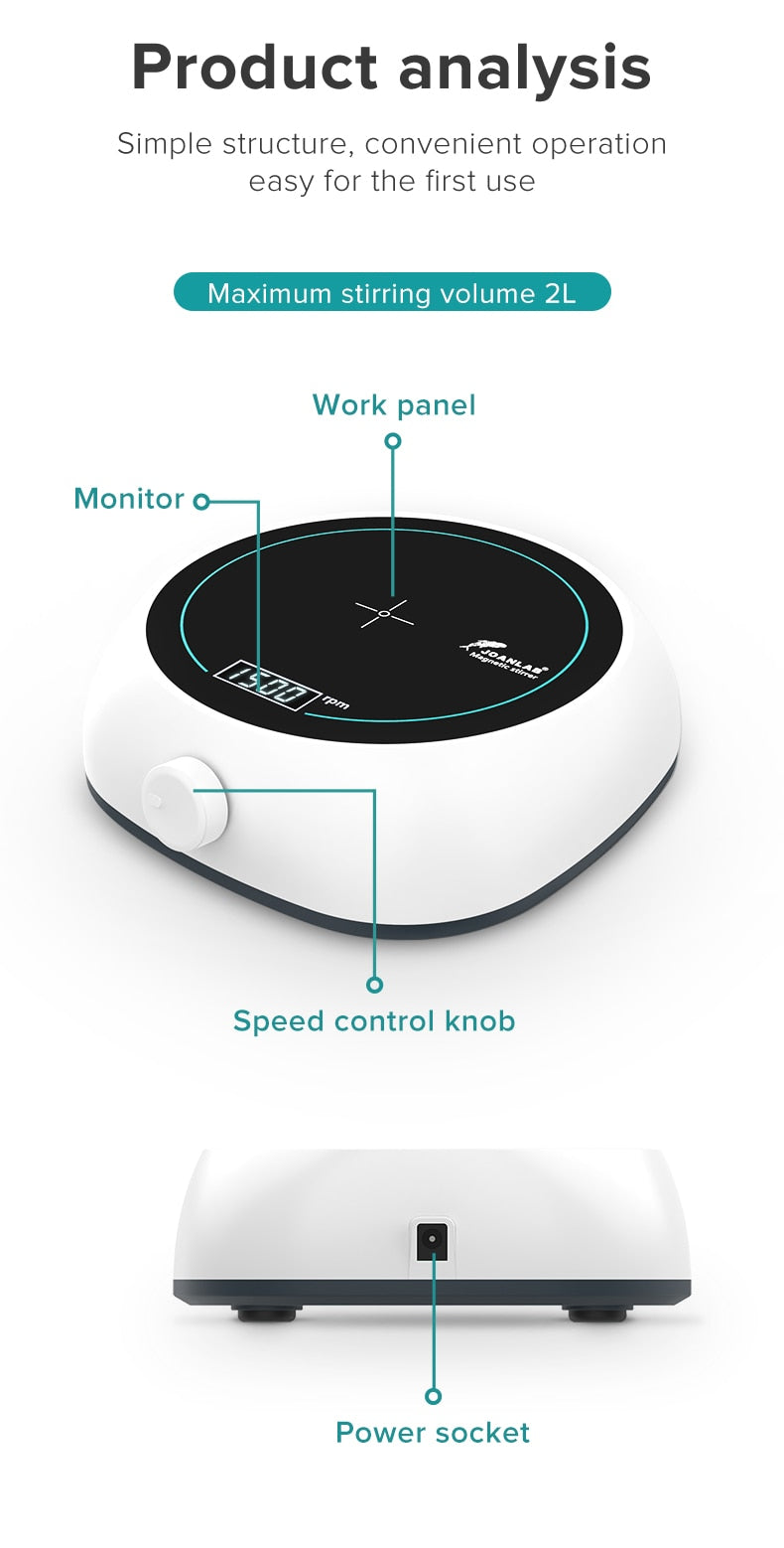 JOANLAB Digital Display Magnetic Stirrer Lab Equipment Magnetic Mixer - KiwisLove