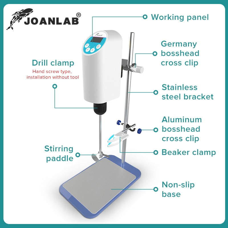 JOANLAB Laboratory Stirrer Electric Stirrer Digital Display Lab Mixer - KiwisLove