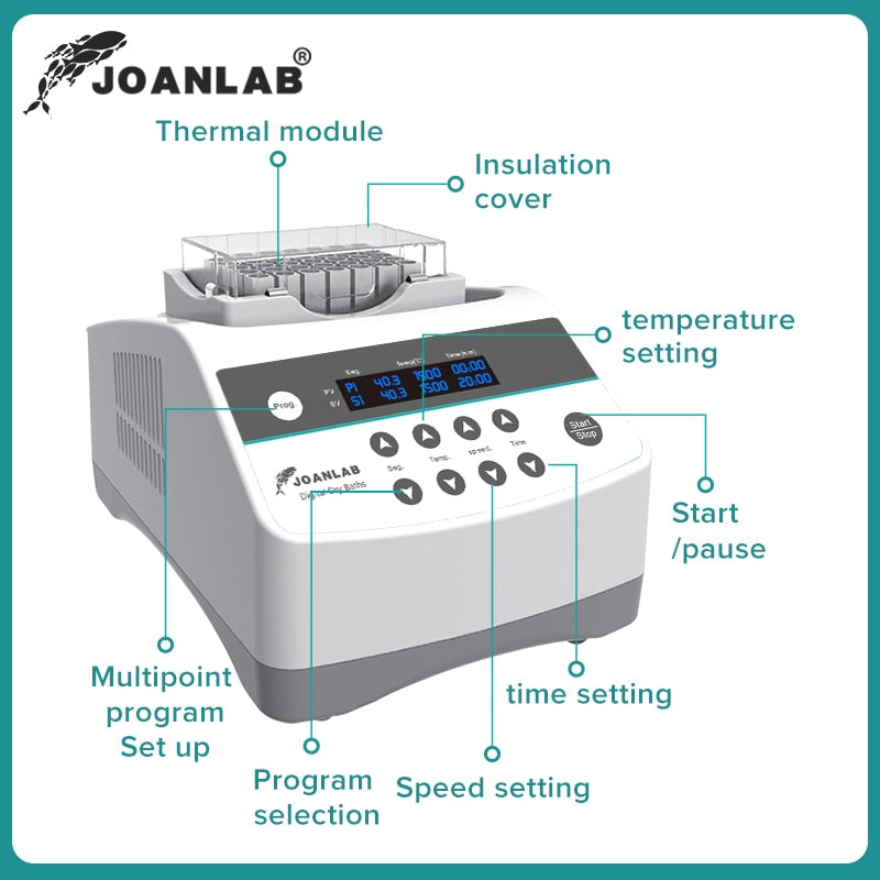 JOANLAB Mini Dry Bath Incubator With Heating Block 0.5/1.5/2/15/50ml - KiwisLove