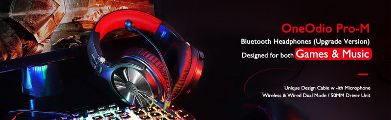 Oneodio 80h Wireless Bluetooth 5.0 Headset Wired Gaming Headphones - KiwisLove