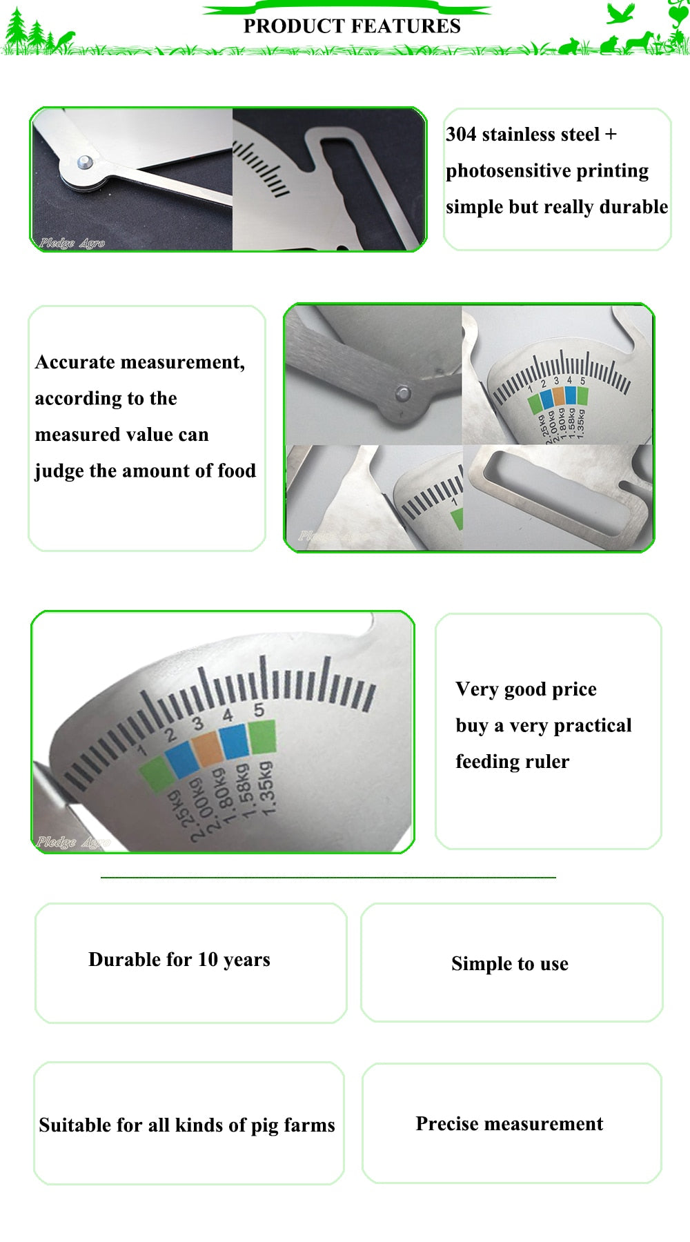 Sow body condition caliper guidance backfat meat measuring - KiwisLove
