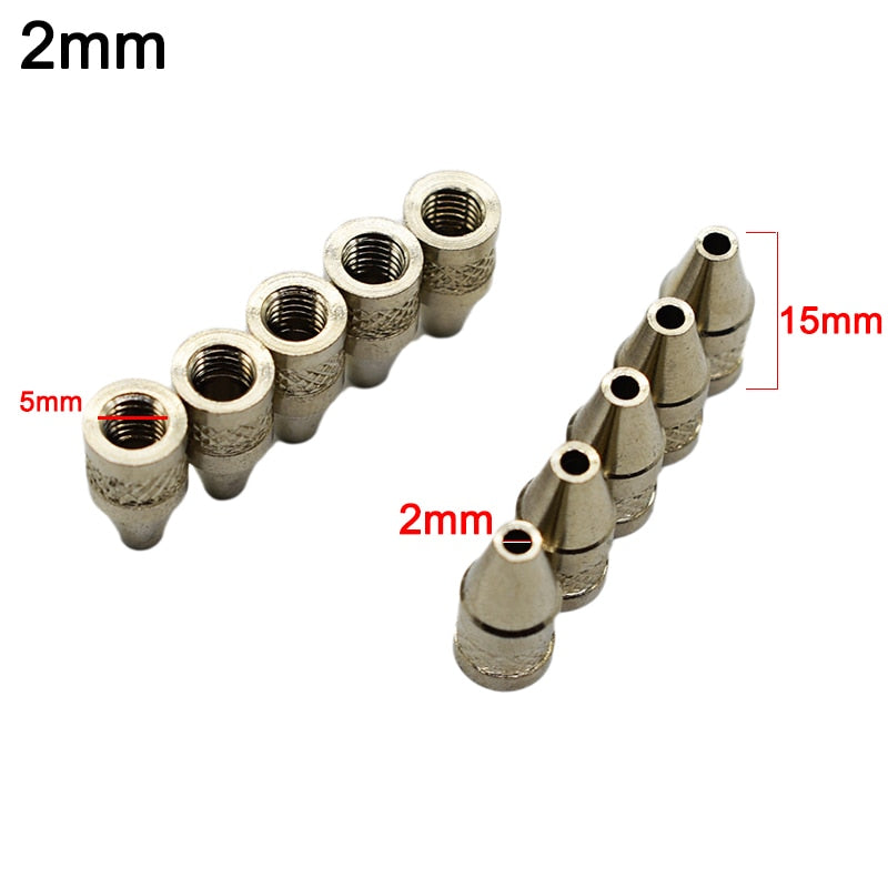 1mm /2mm Nozzle Iron Tips Metal Soldering Welding Tip For Electric Vacuum Solder Sucker/Desoldering Pump 10pcs/set - KiwisLove