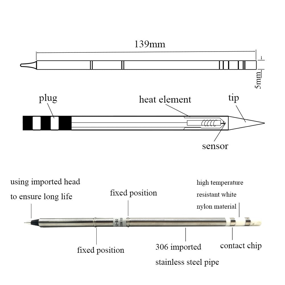 1PCS Solder Iron Tips XA-T12 series  soldering iron tips - KiwisLove