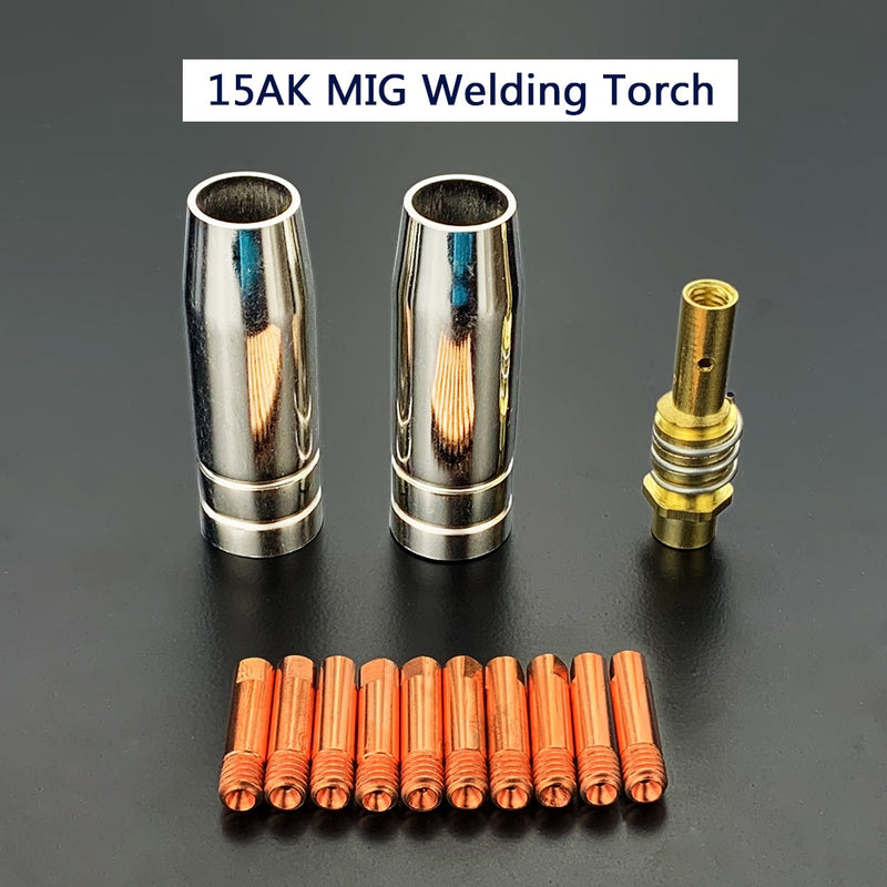 13Pcs Welding Torch Consumable  Nozzle 15AK Argon Arc  Nozzle holder Contact Tip For 15AK MIG  Welding Torch - KiwisLove