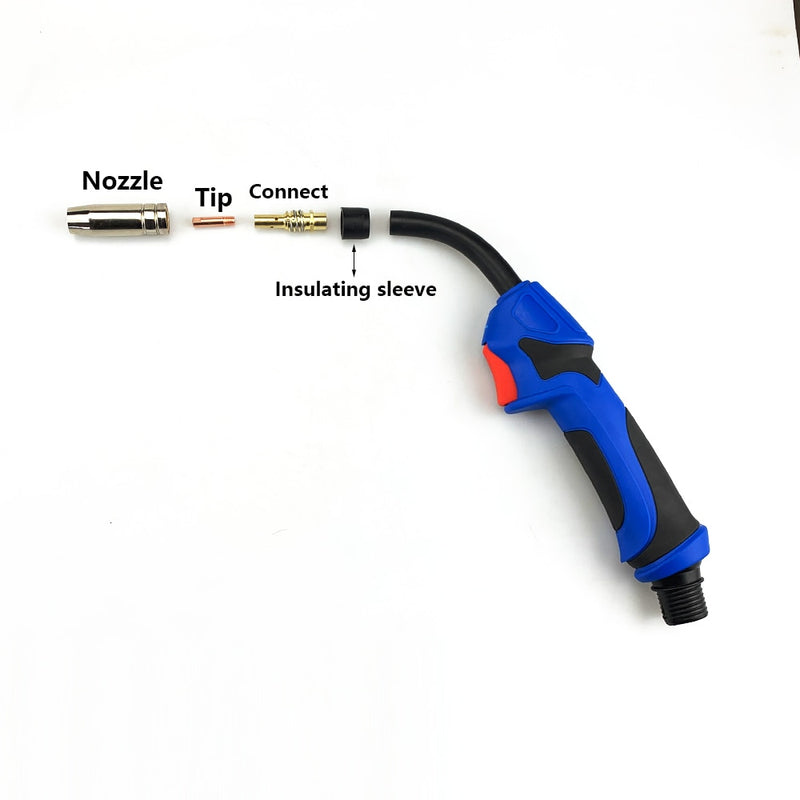 25pcs MIG MB15AK Set Of Nozzles For Welding Torch Swan neck Cap Tip Contact - KiwisLove