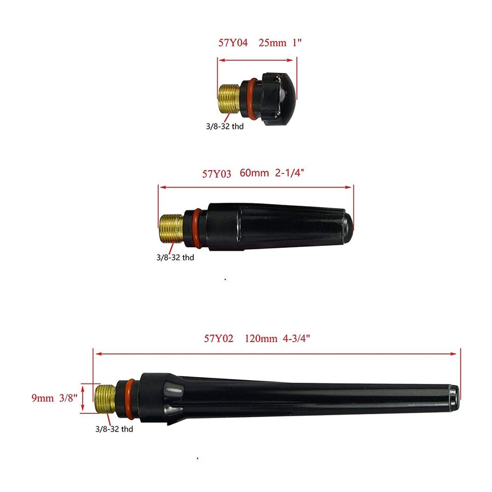 22PCS Tig  welding torch tungsten electrode collet body collet ceramic  nozzle  kit - KiwisLove