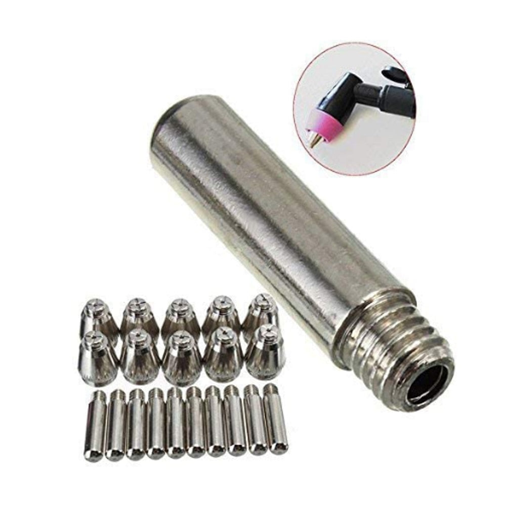 Welding Nozzle 100pcs Plasma Cutter 60A AG-60 Tip Electrode Consumable Accessories Kit of High Temperature Resistance - KiwisLove