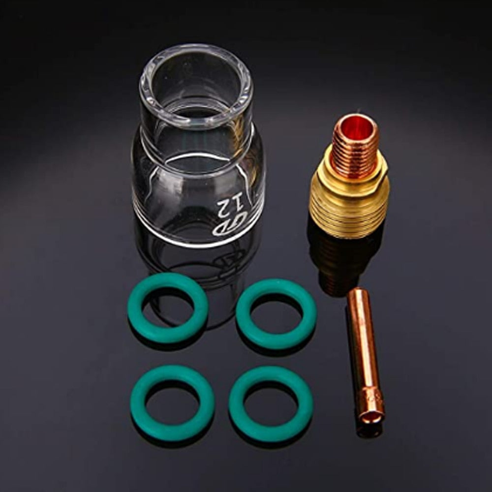 7pcs  Welding Cup Torch TIG Welding Stubby Gas Lens #12 Pyrex Cup Kit - KiwisLove