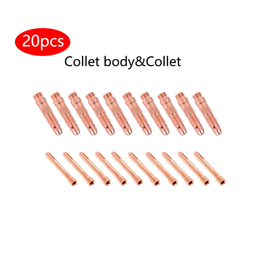 20Pcs Argon welding tig welding torch Tig tungsten collet body and collet - KiwisLove