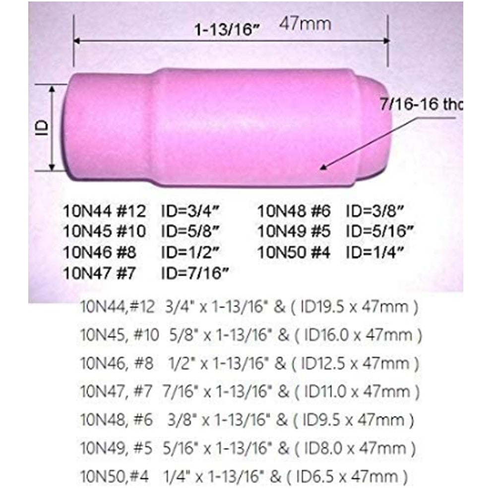 51Pcs TIG Welding Torch Gas Lens  TIG Back Cap Collet And Collet Body Spares - KiwisLove