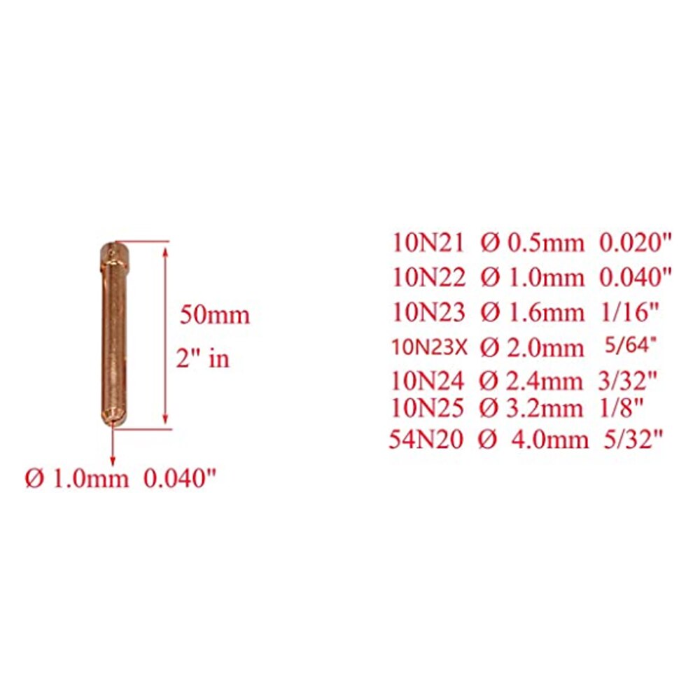 51Pcs TIG Welding Torch Gas Lens  TIG Back Cap Collet And Collet Body Spares - KiwisLove