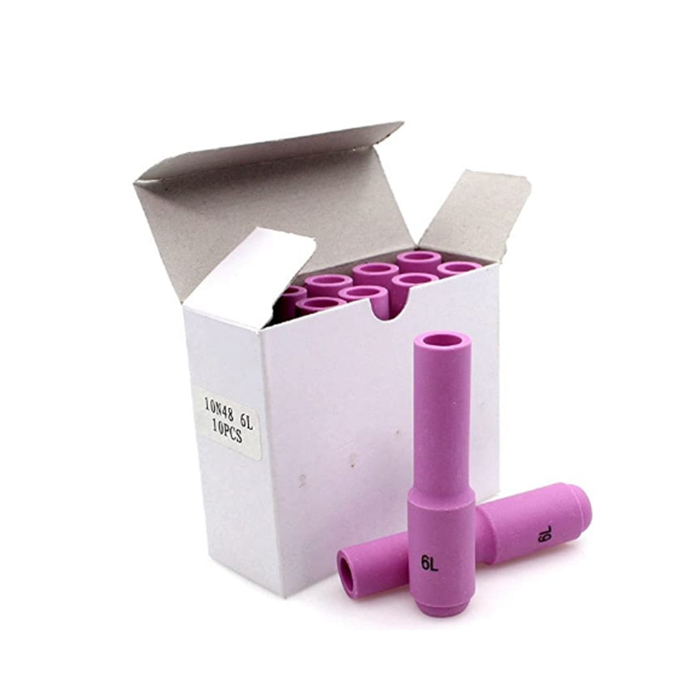 10 pcs TIG Nozzles Ceramic Cup #6L for WP17 WP18 WP26 Tig Torch Alumina Nozzle - KiwisLove