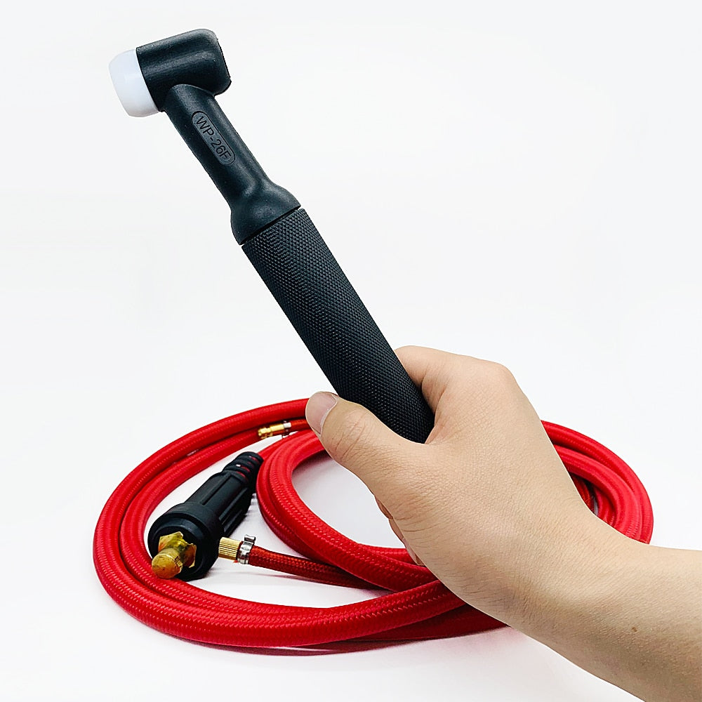 WP26 Quick Connect TIG Welding Torch Gas-Electric Integrated Red Hose Cable - KiwisLove