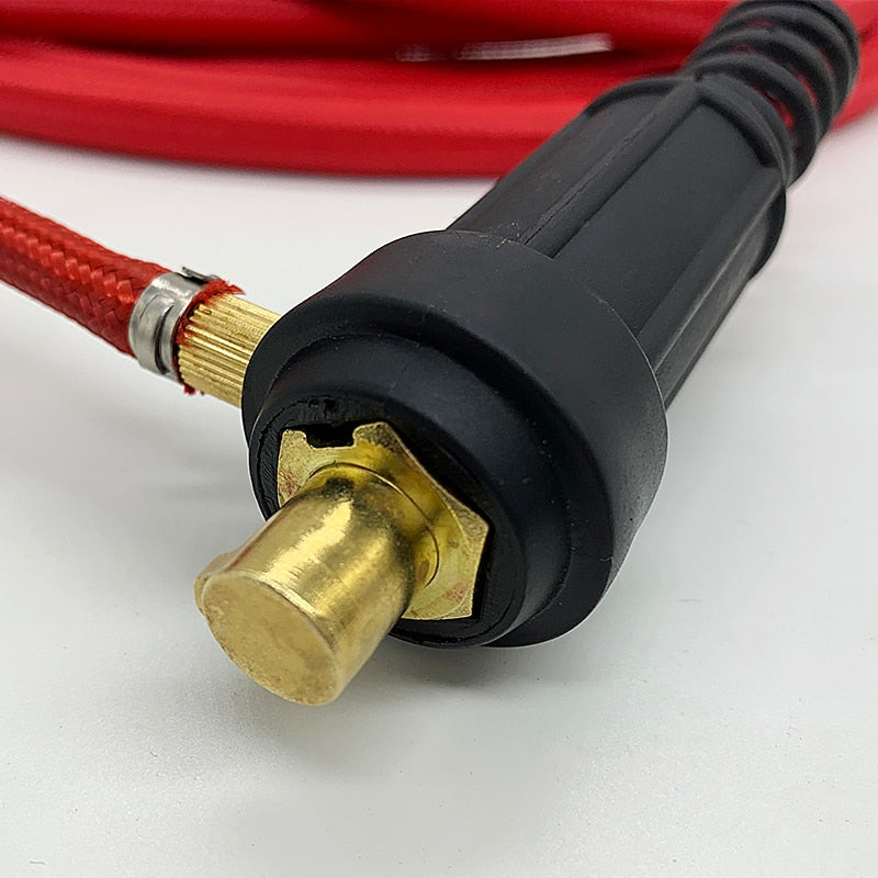 WP26 Quick Connect TIG Welding Torch Gas-Electric Integrated Red Hose Cable - KiwisLove