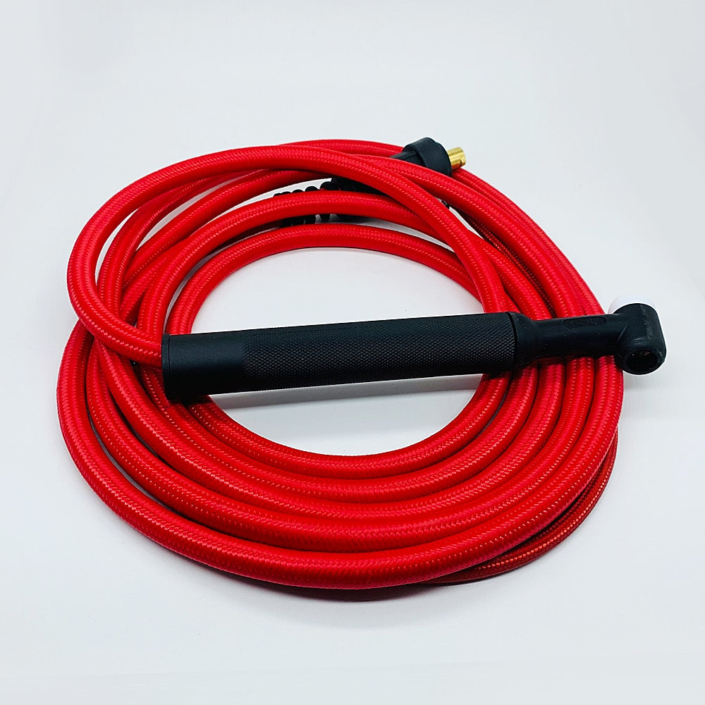 WP26 Quick Connect TIG Welding Torch Gas-Electric Integrated Red Hose Cable - KiwisLove