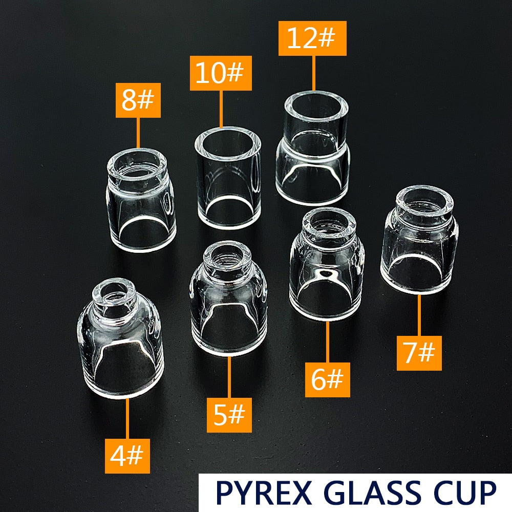 1pcs TIG Welding Torch Stubby Gas Lens #4 #5 #6 #7 #8 #10 #12 Pyrex Glass Set For WP-17/18/26 Is Easy To Assemble And Use - KiwisLove