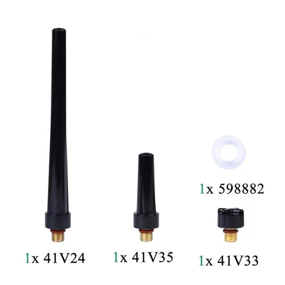 46Pcs TIG Welding Torch Stubby Gas Lens TIG Back Cap Collet Bodies Spares Kit - KiwisLove