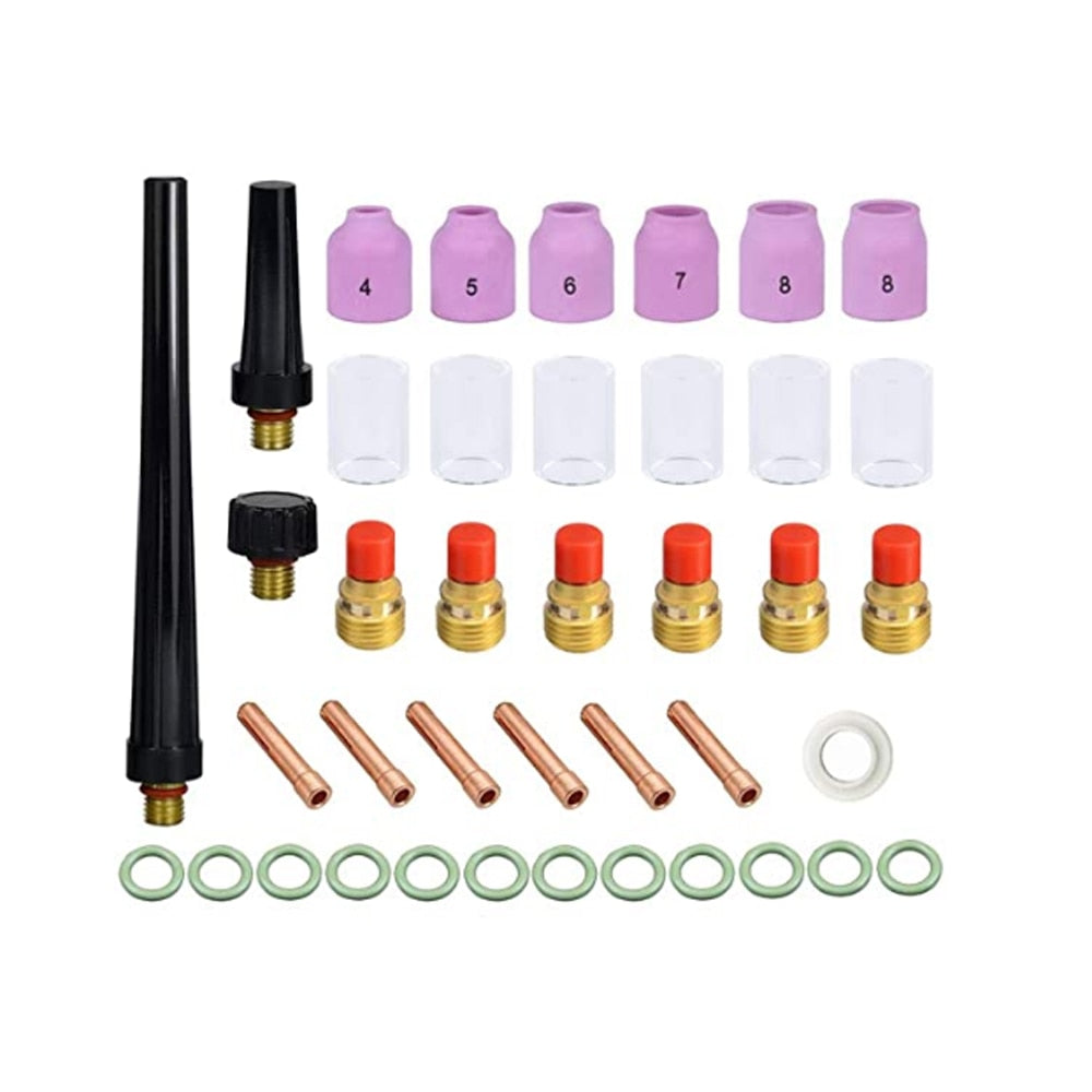 Practical Tig Welding kit Torch Collet Gas Lens Pyrex Glass Cup Kit - KiwisLove