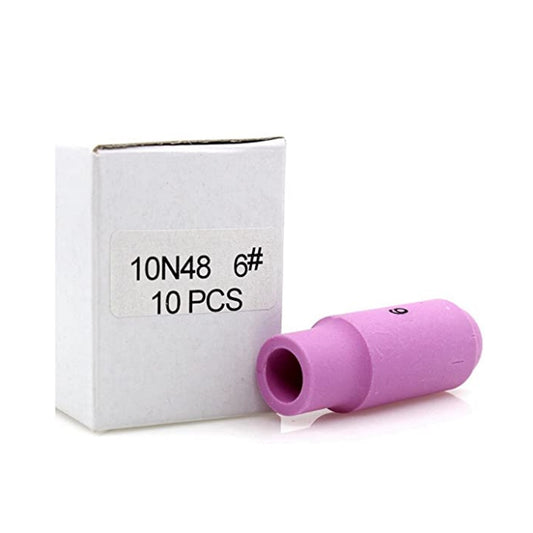 10PCS 10N48 #6 TIG Welding Torch Consumables Alumina Nozzle Ceramic Shield - KiwisLove