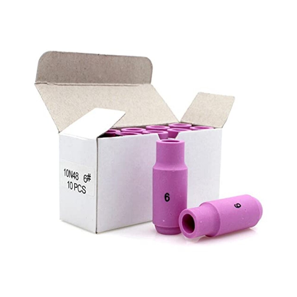 10PCS 10N48 #6 TIG Welding Torch Consumables Alumina Nozzle Ceramic Shield - KiwisLove