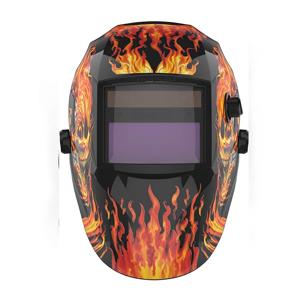 Auto Darkening Welding Helmet – Solar Powered with Replaceable Battery for MIG TIG MMA - KiwisLove