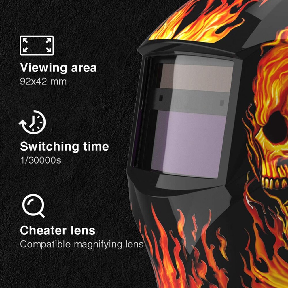Welding mask Solar Automatic Li battery Electric TIG MIG Auto Darkening helmet - KiwisLove