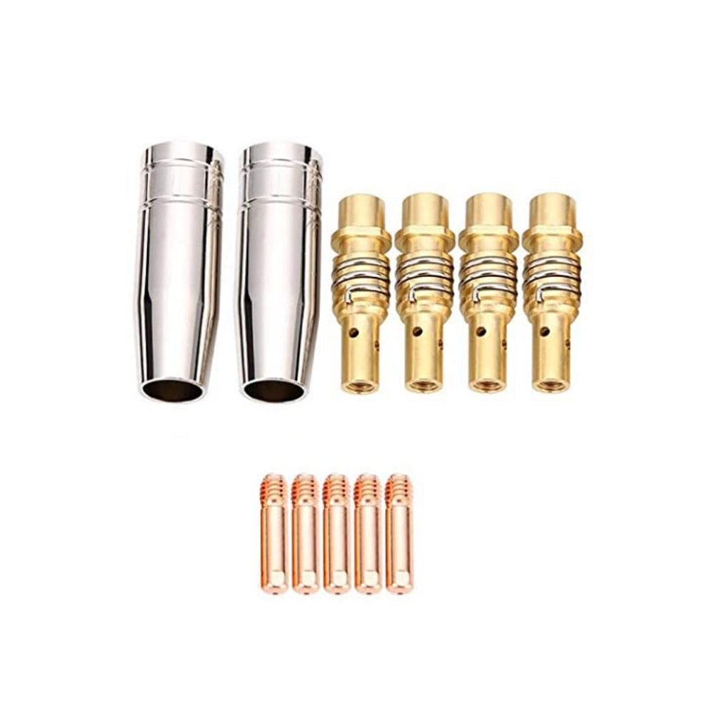 11Pcs Mig Welding Nozzle Welder Torch Nozzles Gold Tip Holder - KiwisLove