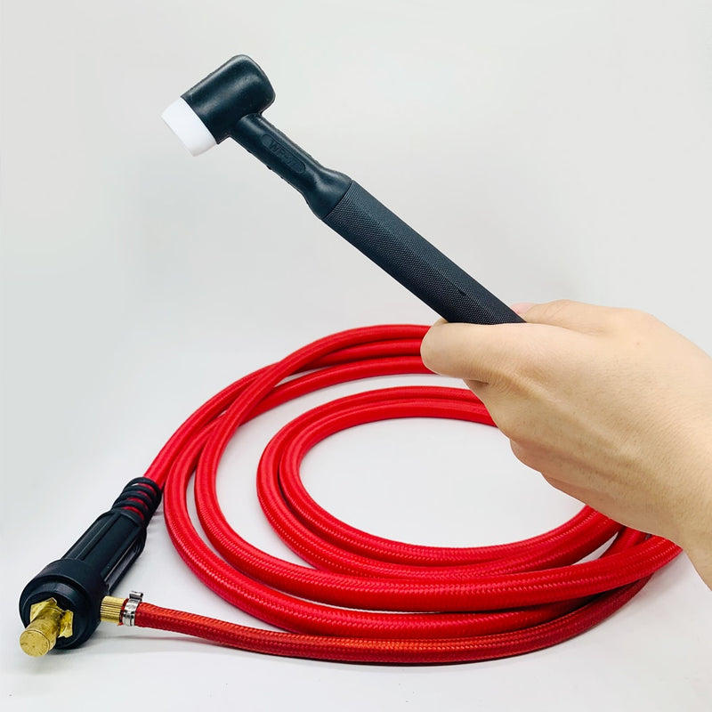 WP17FV TIG Welding Torch Gas-Electric Integrated Red Hose Cable - KiwisLove