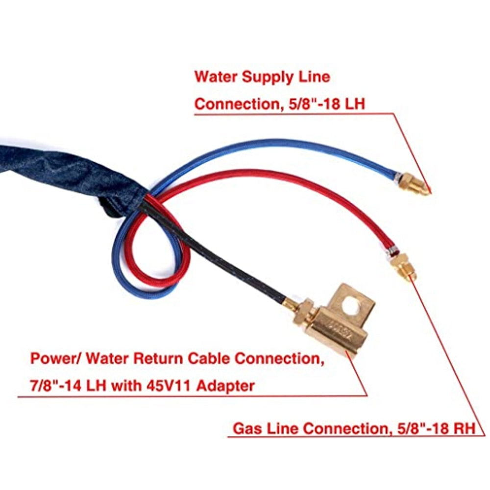 TIG Welding Torch Gas-Electric Integrated Rubber Red Hose - KiwisLove