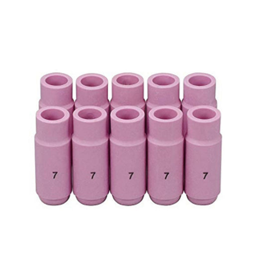 10pcs TIG Alumina Nozzles Ceramic Shield Cup 10N47#7 7/16" Orifice - KiwisLove