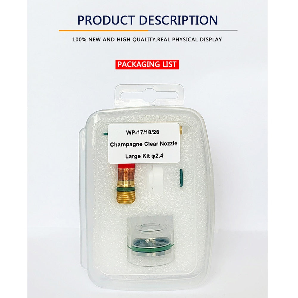 Welding Torch Kit Accessories Glass Cup Gas Lens Alumina Nozzle - KiwisLove
