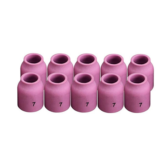 10pcs TIG Gas Lens Alumina Nozzle Ceramice Cup 53N61 7# 7/16" Orifice - KiwisLove