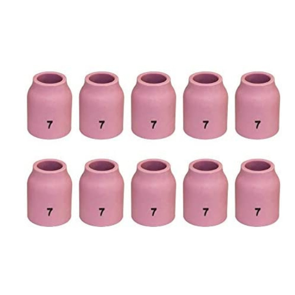 10pcs TIG Gas Lens Alumina Nozzle Ceramice Cup 53N61 7# 7/16" Orifice - KiwisLove