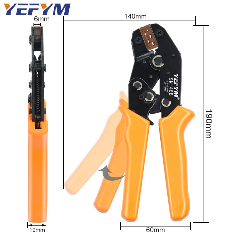 SN-48B crimping pliers 0.5-2.5mm² YEFYM high precision jaw wire electrical hand tools - KiwisLove