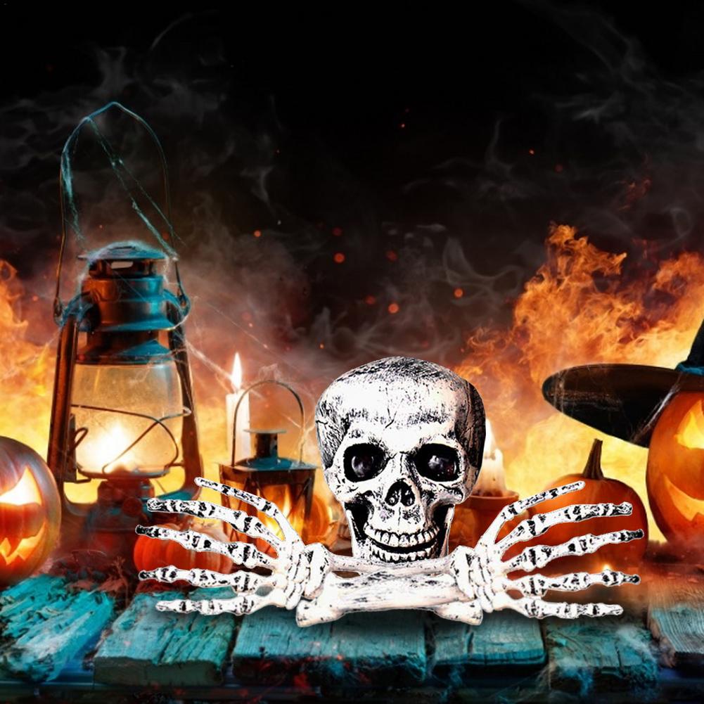 Outdoor Scary Skeleton Stakes  Face Hand Lawn Stakes Garden Yard - KiwisLove