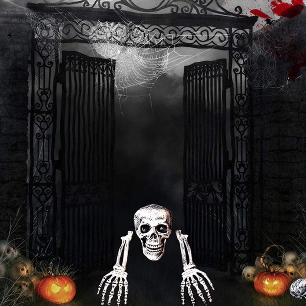 Outdoor Scary Skeleton Stakes  Face Hand Lawn Stakes Garden Yard - KiwisLove