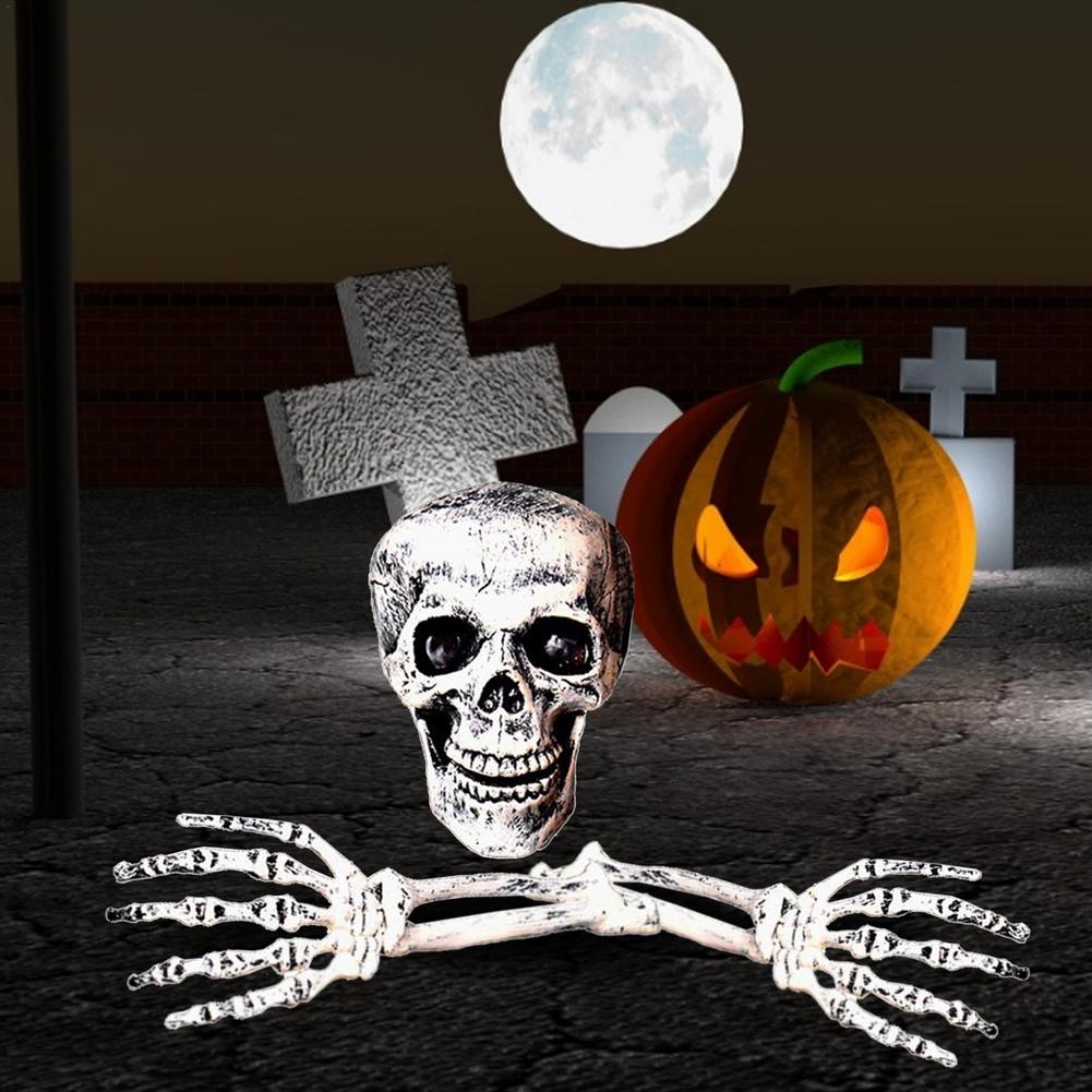 Outdoor Scary Skeleton Stakes  Face Hand Lawn Stakes Garden Yard - KiwisLove