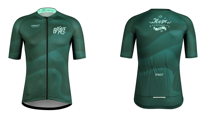 SPAKCT Cycling Jersey Green Men Quick Drying Breathable  MTB - KiwisLove