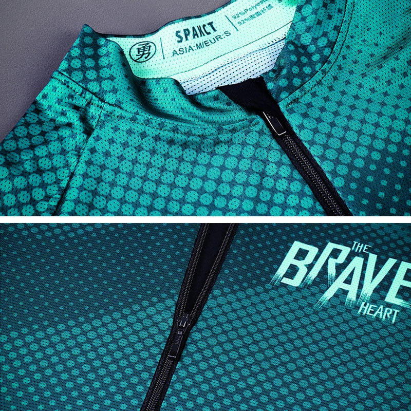 SPAKCT Cycling Jersey Green Men Quick Drying Breathable  MTB - KiwisLove