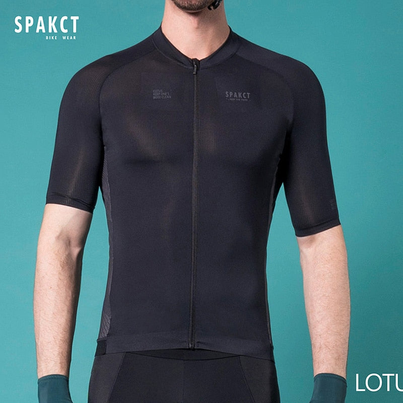 SPAKCT Cycling Jersey Black Men Quick Drying Breathable  MTB - KiwisLove