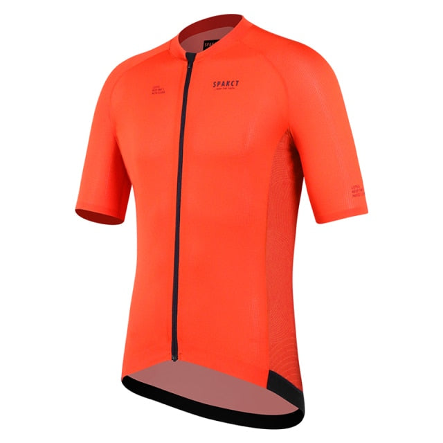 SPAKCT Cycling Jersey Orange Men Quick Drying Breathable  MTB - KiwisLove