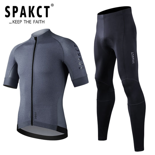 SPAKCT Men Cycling Jersey Pants Set Summer Gel Pad  Breathable Ropa Ciclismo - KiwisLove